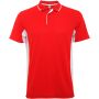Montmelo short sleeve unisex sports polo, Red, White