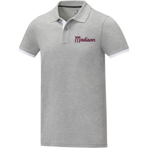 Morgan short sleeve men?s duotone polo, Heather grey (Polo shirt, 90-100% cotton)