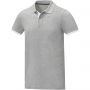 Morgan short sleeve men?s duotone polo, Heather grey