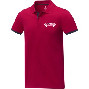 Morgan short sleeve men?s duotone polo, Red (Polo shirt, 90-100% cotton)