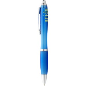 Nash ballpoint pen with coloured barrel and grip, aqua blue (Plastic pen)