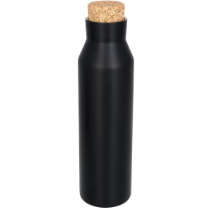 Norse copper vacuum insulated bottle with cork, solid black (Thermos)