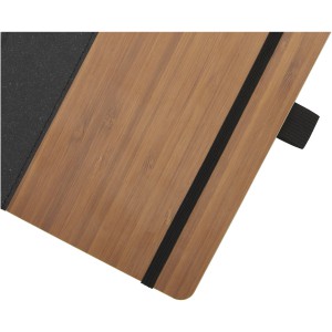 Note A5 bamboo notebook, Solid black, Natural (Notebooks)