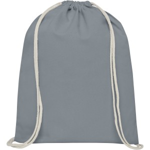 Oregon 140 g/m2 cotton drawstring backpack, Grey (Backpacks)