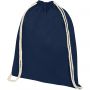 Oregon cotton drawstring backpack, Navy