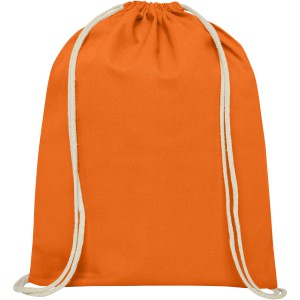 Oregon cotton drawstring backpack, Orange (Backpacks)