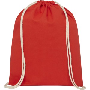 Oregon cotton drawstring backpack, Red (Backpacks)