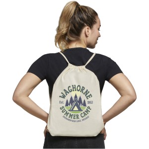 Oregon cotton drawstring backpack, White (Backpacks)