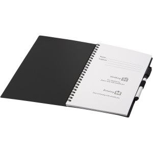 Pebbles A5 size reference reusable notebook, Solid black (Notebooks)