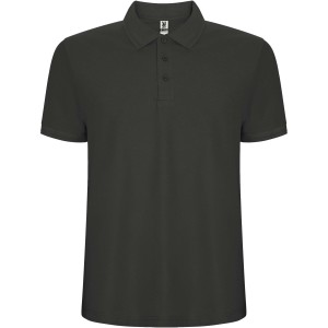 Pegaso Premium short sleeve men's polo, Dark Lead (Polo shirt, 90-100% cotton)