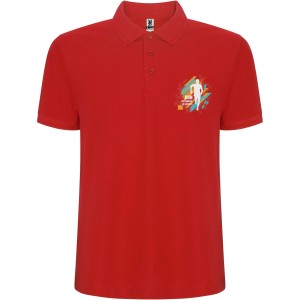 Pegaso Premium short sleeve men's polo, Red (Polo shirt, 90-100% cotton)