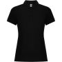 Pegaso Premium short sleeve women's polo, Solid black