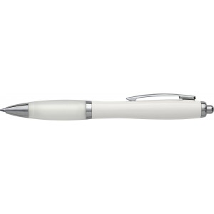 Recycled ABS ballpen Hamza, white (Plastic pen)