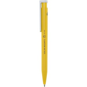 Unix recycled plastic ballpoint pen, Yellow (Plastic pen)