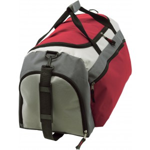 Polyester (600D) sports bag Marcus, red (Travel bags)