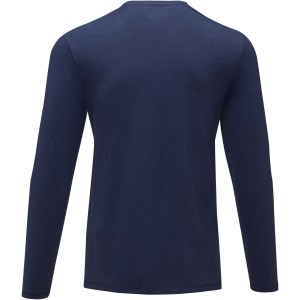 Ponoka long sleeve men's  organic t-shirt, Navy (Long-sleeved shirt)