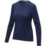 Ponoka long sleeve women's GOTS organic t-shirt, Navy