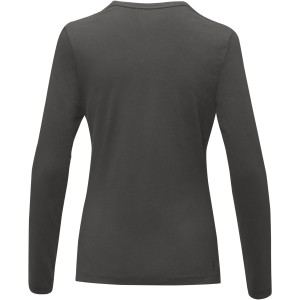 Ponoka long sleeve women's  organic t-shirt, Storm grey (Long-sleeved shirt)
