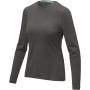 Ponoka long sleeve women's  organic t-shirt, Storm grey