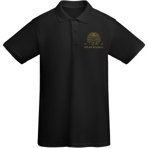 Prince short sleeve men's polo, Solid black (Polo shirt, 90-100% cotton)