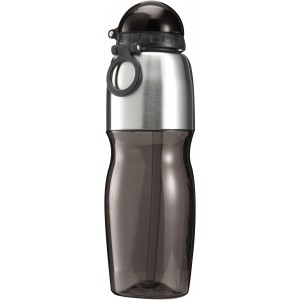 PS and stainless steel bottle Emberly, black (Sport bottles)