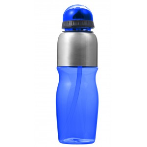 PS and stainless steel bottle Emberly, cobalt blue (Sport bottles)