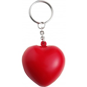 PU foam key holder Lilou, red (Keychains)