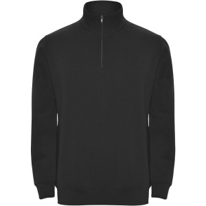 Aneto quarter zip sweater, Solid black (Pullovers)