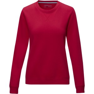 Elevate Jasper women's GOTS organic GRS recycled crewneck sweater, Red (Pullovers)