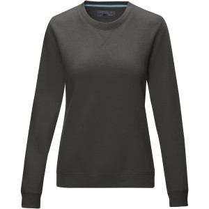 Elevate Jasper women's GOTS organic GRS recycled crewneck sweater, Storm grey (Pullovers)
