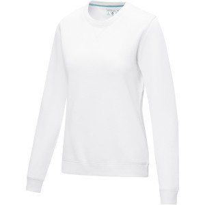Elevate Jasper women's GOTS organic GRS recycled crewneck sweater, White (Pullovers)