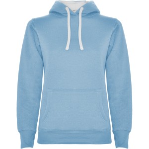 Urban women's hoodie, Sky blue, White (Pullovers)