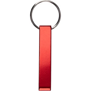 Recycled aluminium key holder Anneliese, red (Keychains)