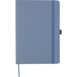 Recycled biowaste and carton notebook A5 Gertrud, blue (Notebooks)