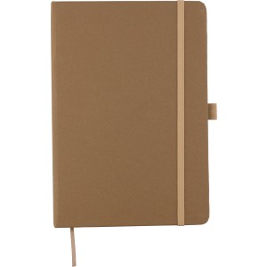 Recycled biowaste and carton notebook A5 Gertrud, brown (Notebooks)