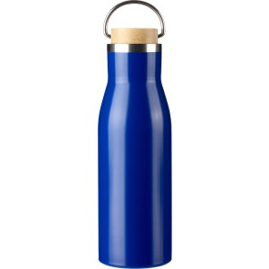 Recycled stainless steel bottle Aline, blue (Water bottles)