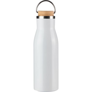 Recycled stainless steel bottle Aline, white (Water bottles)