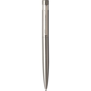 Recycled stainless steel twist ballpen Hannelore, silver (Metallic pen)