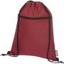 Ross RPET drawstring backpack, Heather dark red