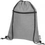 Ross RPET drawstring backpack, Heather medium grey