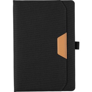 rPET notebook A5 Thorsten, black (Notebooks)