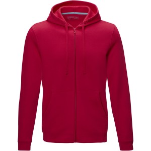 Ruby men's  organic GRS recycled full zip hoodie, Red (Pullovers)
