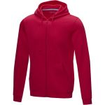 Ruby men's  organic GRS recycled full zip hoodie, Red (3751025)