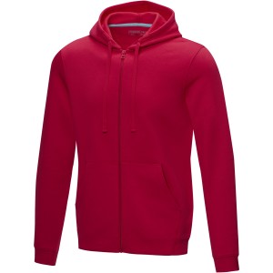 Ruby men's  organic GRS recycled full zip hoodie, Red (Pullovers)