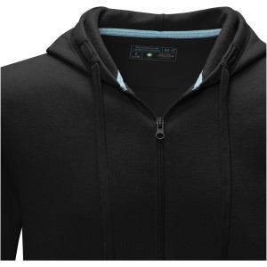Ruby men's  organic GRS recycled full zip hoodie, Solid black (Pullovers)