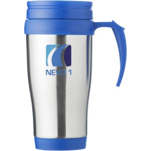 Sanibel 400 ml insulated mug, Silver,Blue (Mugs)