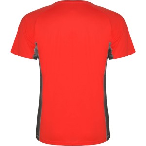 Shanghai short sleeve kids sports t-shirt, Red, Dark Lead (T-shirt, mixed fiber, synthetic)