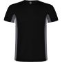 Shanghai short sleeve kids sports t-shirt, Solid black, Dark Lead