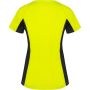 Shanghai short sleeve women's sports t-shirt, Fluor Yellow, Solid black