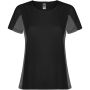 Shanghai short sleeve women's sports t-shirt, Solid black, Dark Lead